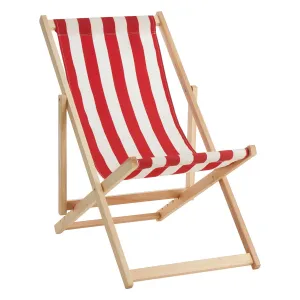 Beauport Red And White Stripe Deck Chair